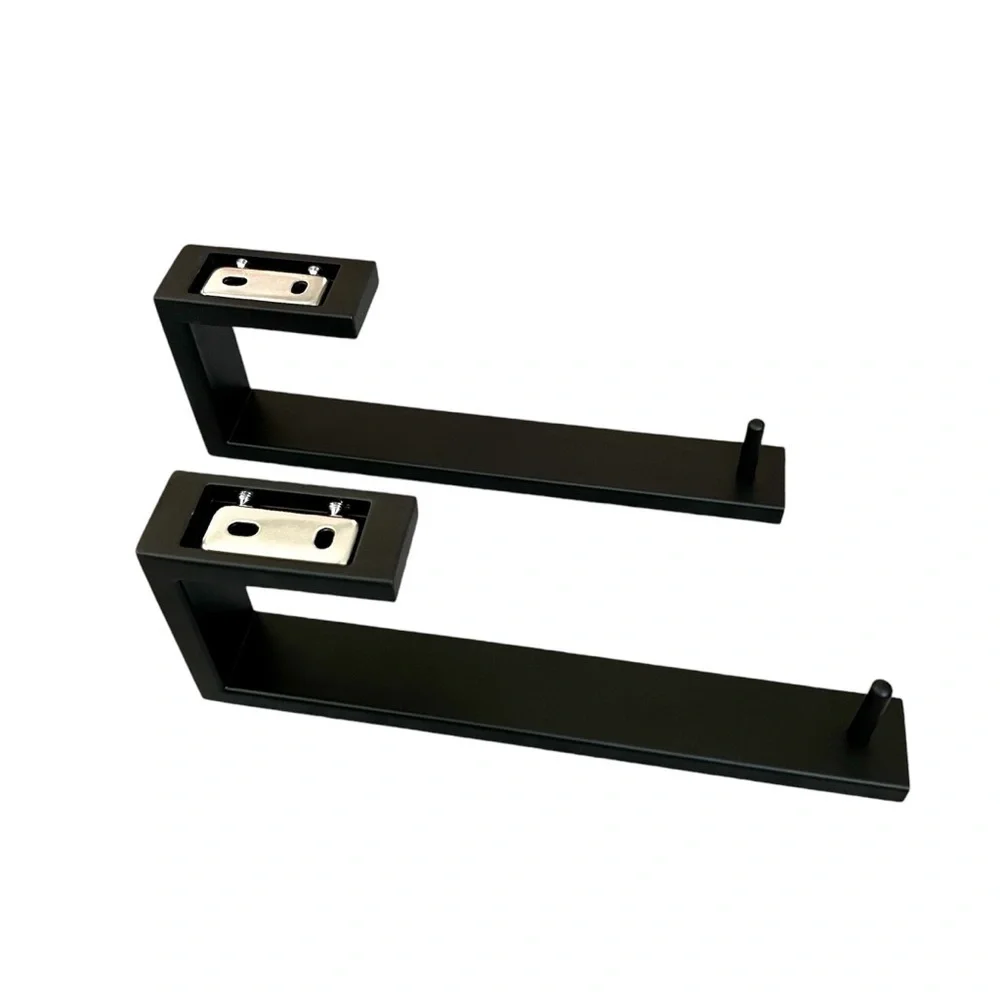 🎁 2 Towel Bars for Hand Towels - Black Modern Metal Matte 9” NWT